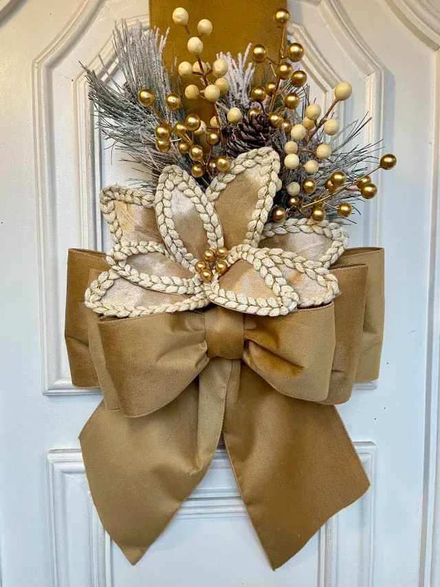 Escapulário De Natal Veludo Dourado, foto 3