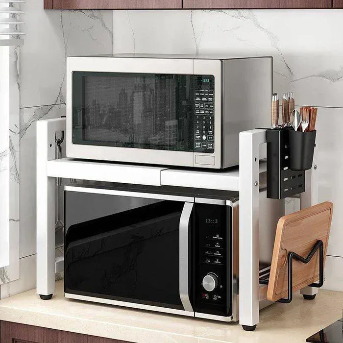 Organizador de Cozinha 2 em 1 com Prateleira para Micro-ondas e Condimentos, foto 2