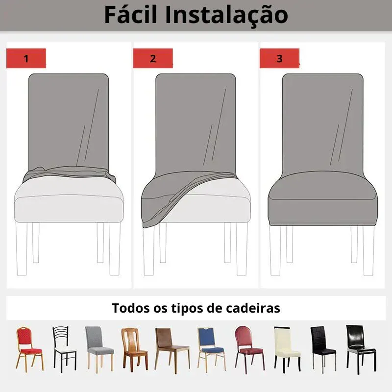 Capa Para Cadeira de Jantar Luxo, foto 6