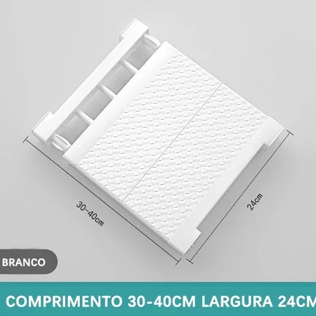 Prateleira Organizadora Ajustável para Armário | Space-Saving Cozinha e Roupeiro: Lumia, foto 7