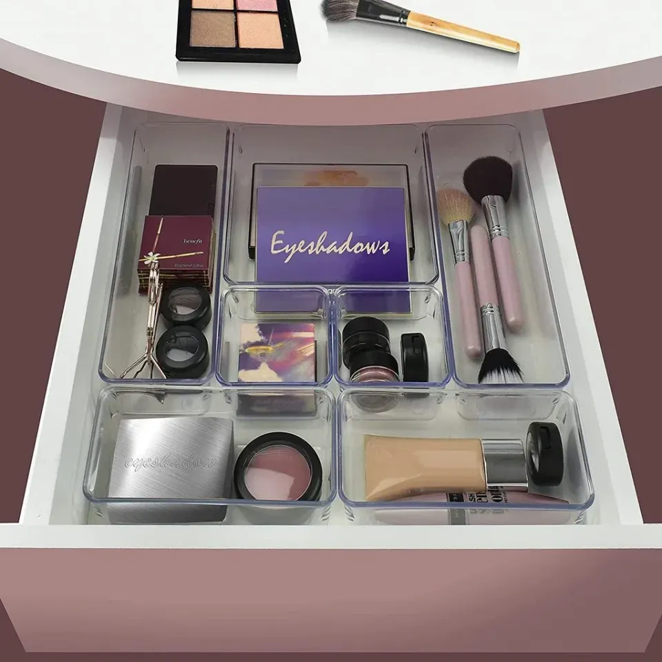 Kit Organizadores de Gaveta em Acrílico Modular | 7 ou 14 Peças Multiuso: Lumia, foto 2