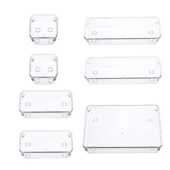 Kit Organizadores de Gaveta em Acrílico Modular | 7 ou 14 Peças Multiuso: Lumia, foto 6