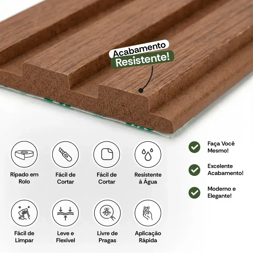 Kit Rolos de Paineis Ripados Autocolantes CasaMax®, foto 3