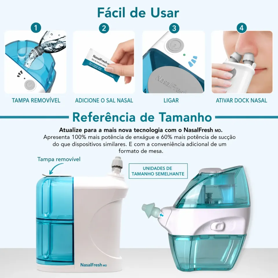 Sistema De Irrigação Nasal Nasalfresh Md Com 30 Pacotes De S, foto 4
