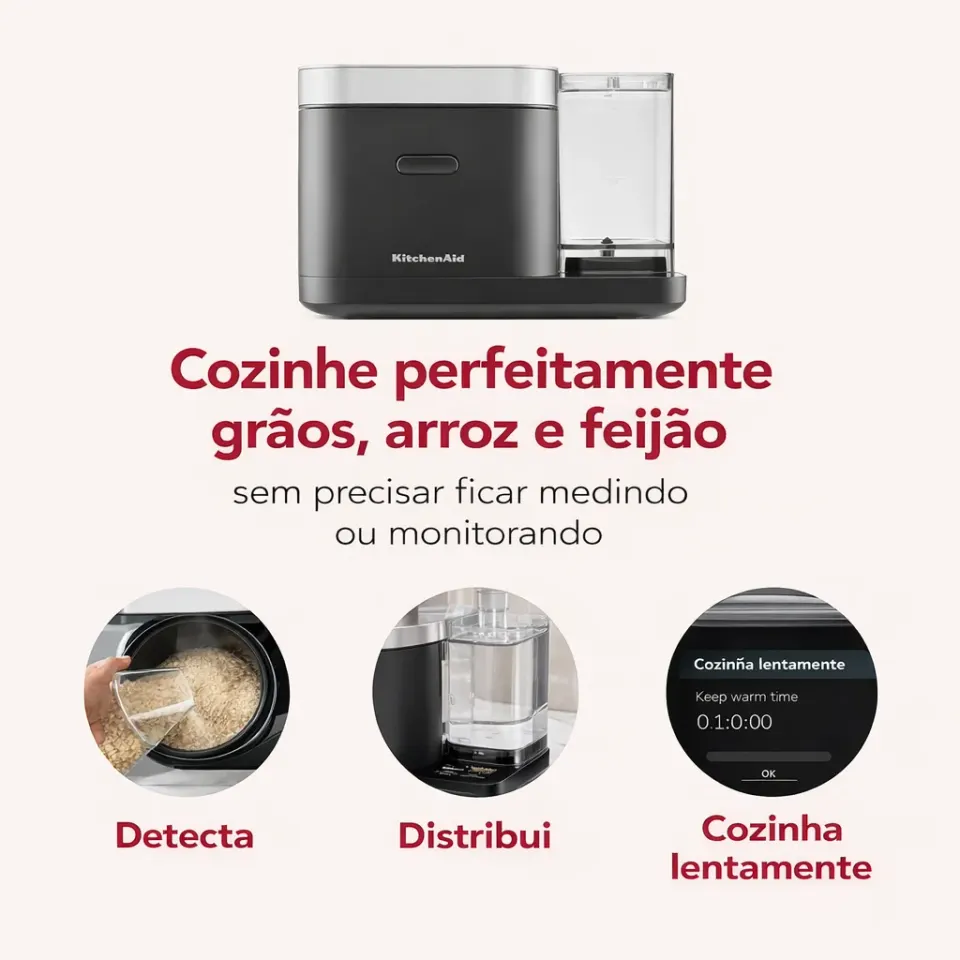 Panela elétrica KitchenAid com balança integrada com sensor automático + reservatório de água, foto 2