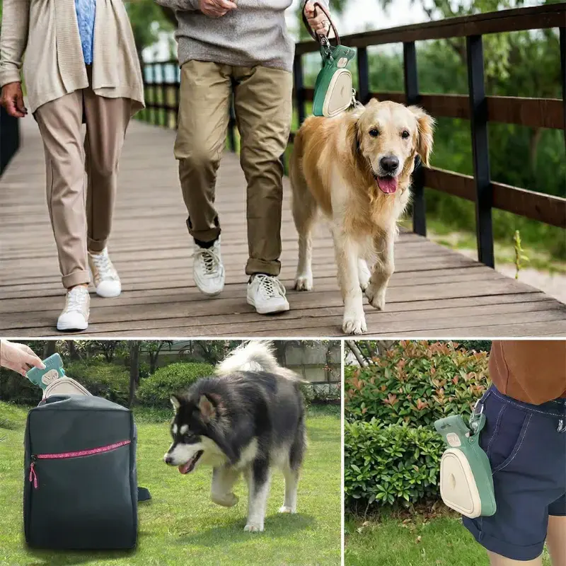 Kit Passeio Inteligente Pet CleanWalk™ | Coletor Higiênico + Garrafa Portátil com Tigela, foto 4