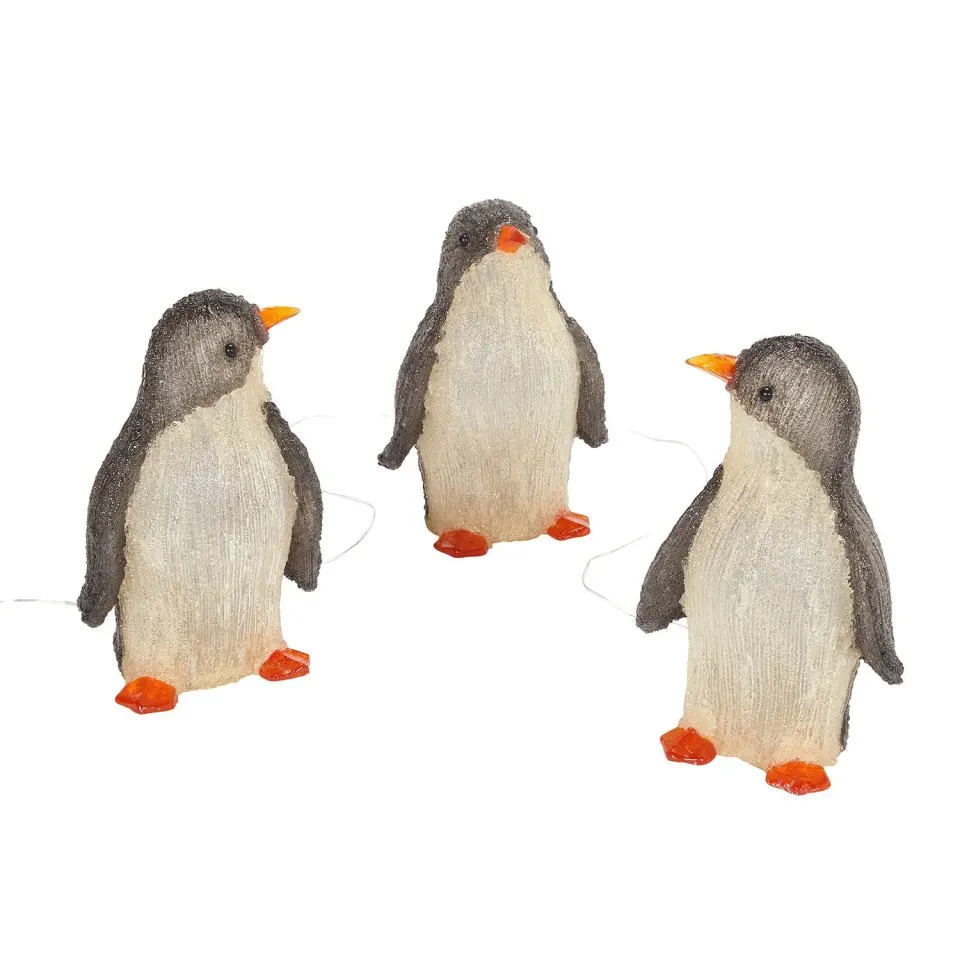 Trio de pinguim acrílico para exterior, foto 4