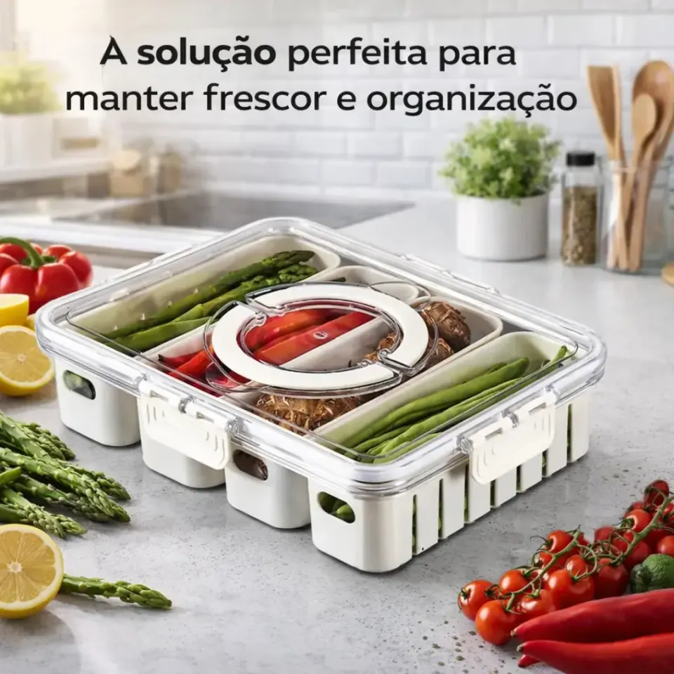 Pote Hermético Organizador com 4 Divisórias, foto 6