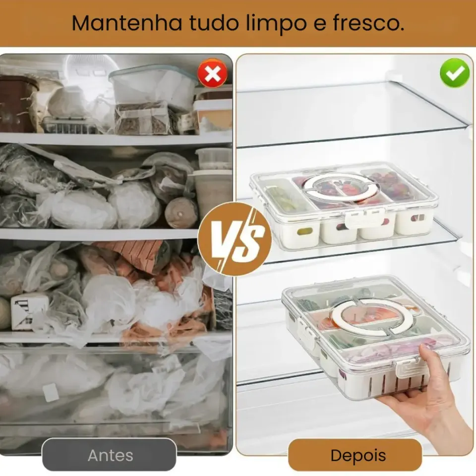 Pote Hermético Organizador com 4 Divisórias, foto 7