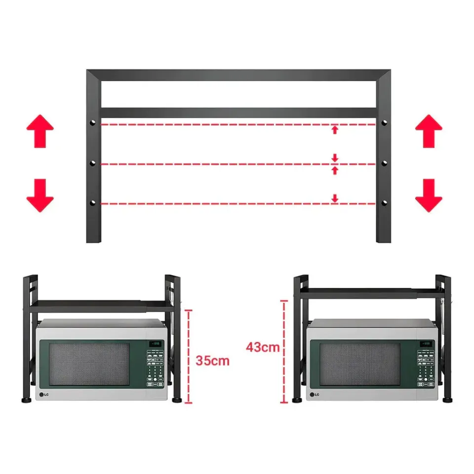 Organizador de Cozinha 2 em 1 com Prateleira para Micro-ondas e Condimentos, foto 7