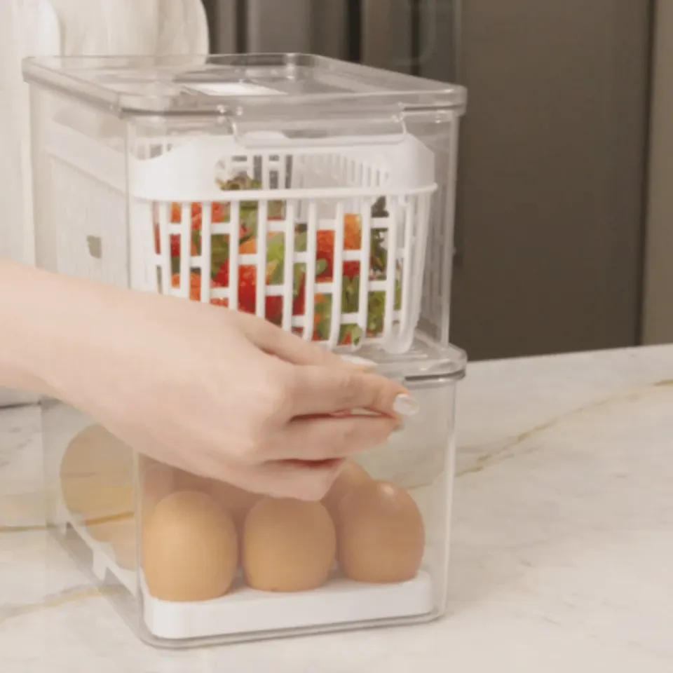 Cesto Organizador de Geladeira Empilhável Dry 3,2 Litros, foto 3