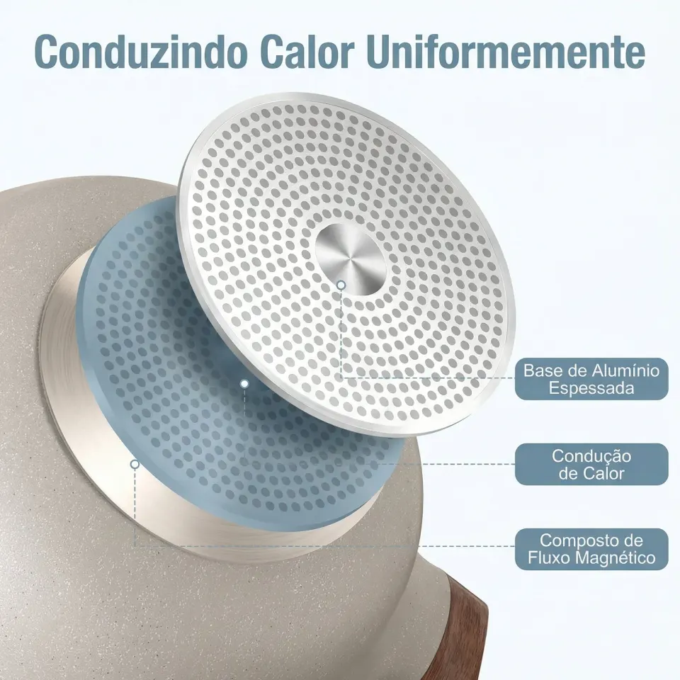 Panela Dupla Divisória Antiaderente + Kit Utensílios em Silicone, foto 4