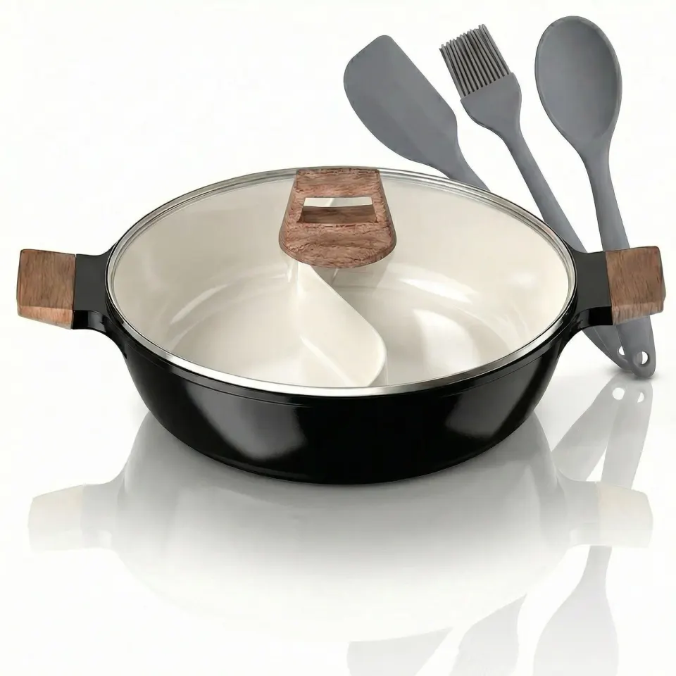 Panela Dupla Divisória Antiaderente + Kit Utensílios em Silicone, foto 11