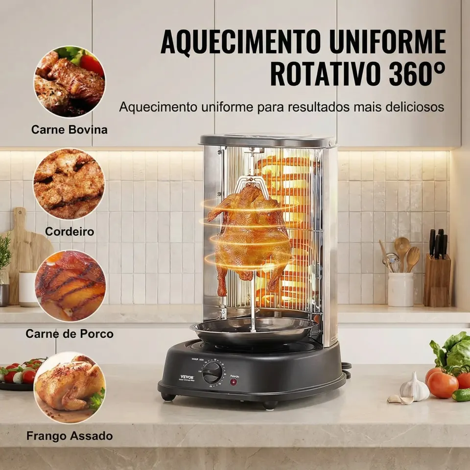 Grill Vertical Elétrico Giratório, foto 7
