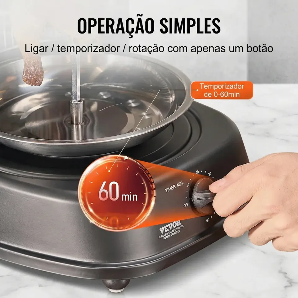Grill Vertical Elétrico Giratório, foto 5