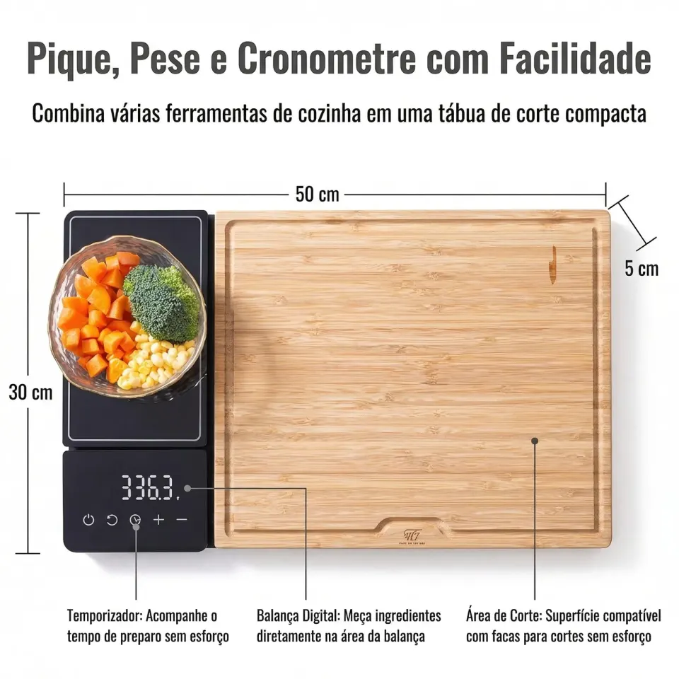 Tábua de Corte Inteligente com Balança, foto 3