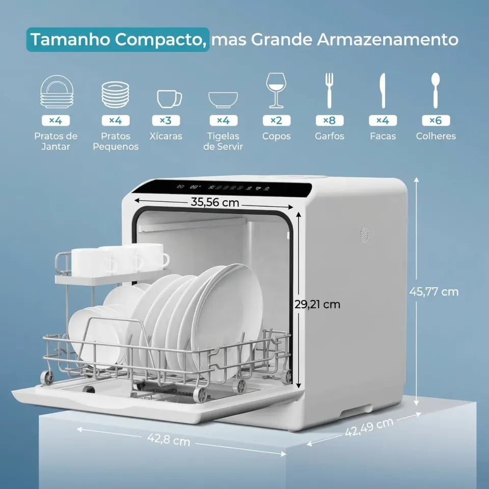 Lava-Louças Portátil de Bancada Ecowasher, foto 8