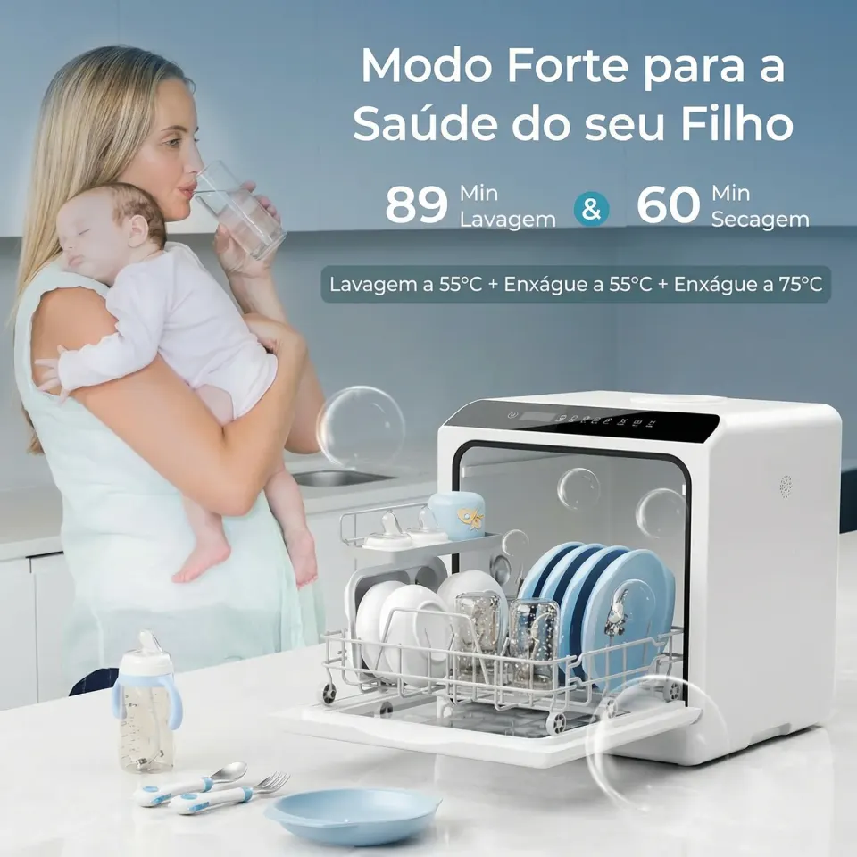 Lava-Louças Portátil de Bancada Ecowasher, foto 4