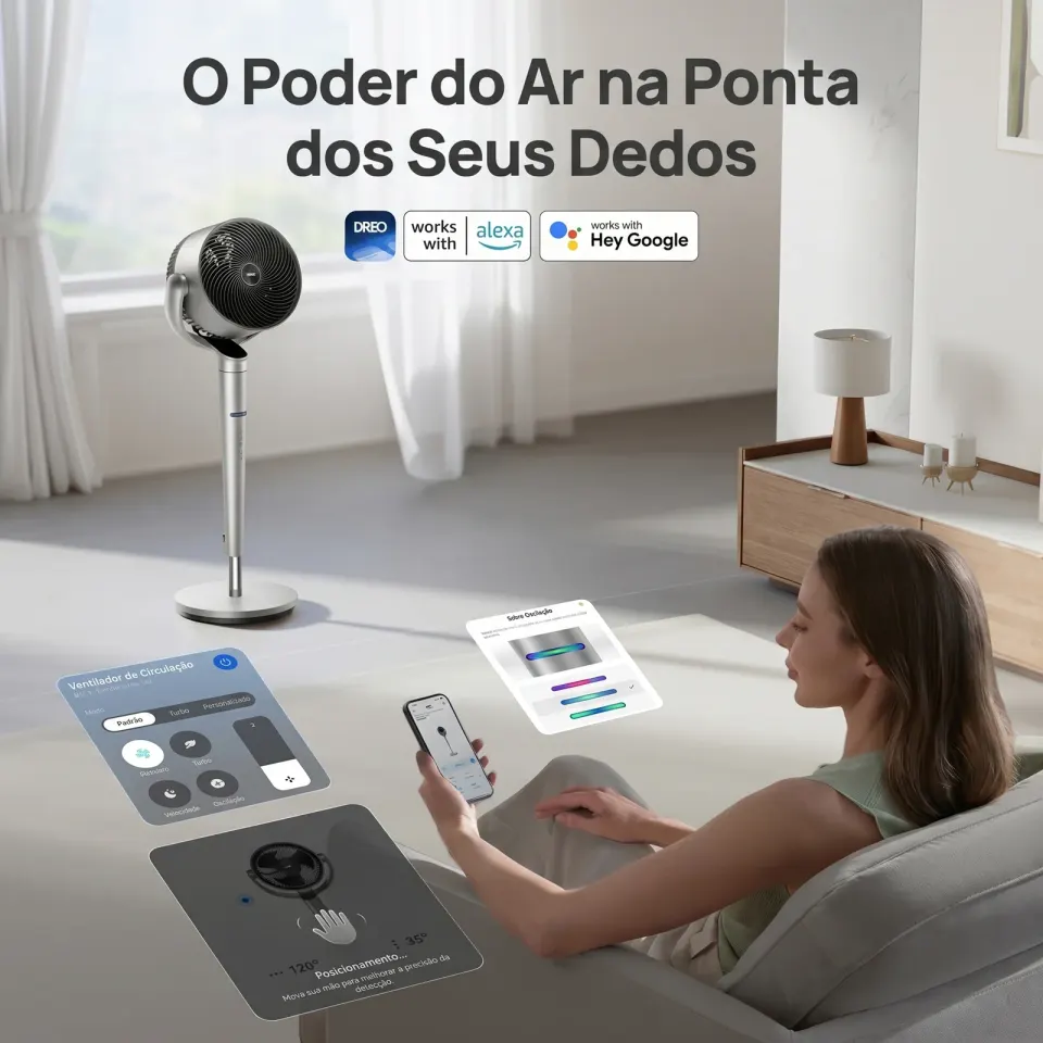 Ventilador TurboWind Wifi + IA Movimento, foto 4