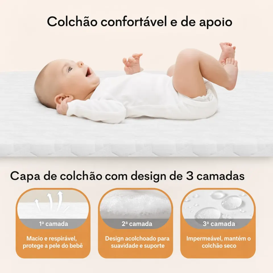 Berço Moisés 3 em 1 com Balanço, foto 5