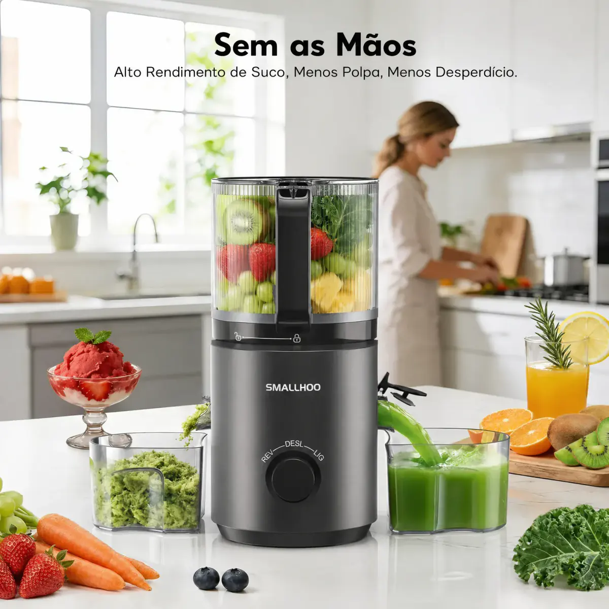 Eixo de prensagem com motor de 250W e rotação lenta de 60 RPM