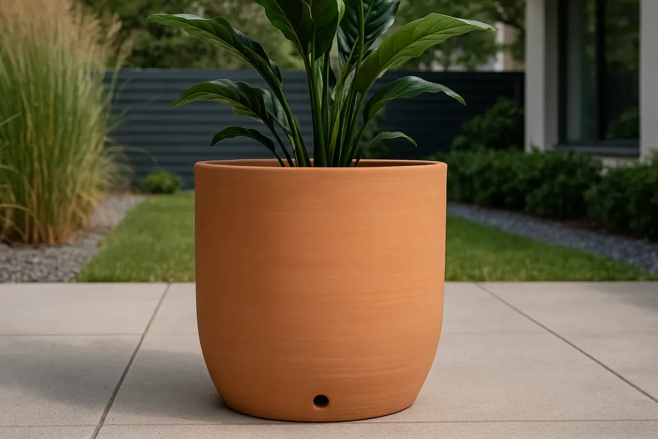 Vaso de Cerâmica Grande Terracota com Drenagem 40x45cm, foto 3