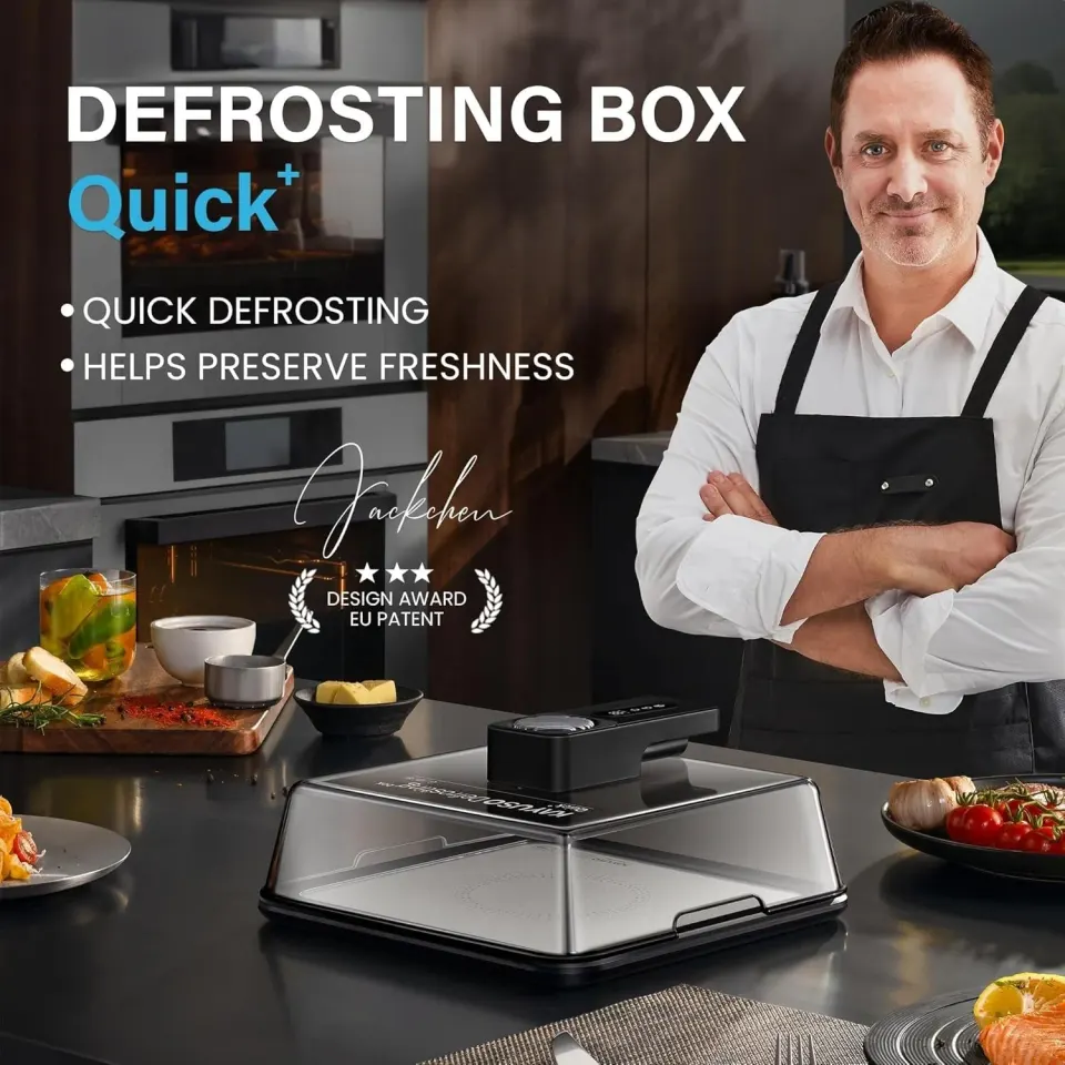 Bandeja de descongelamento rápida para carne, caixa de descongelamento de carne recarregável via USB com tampa, foto 5