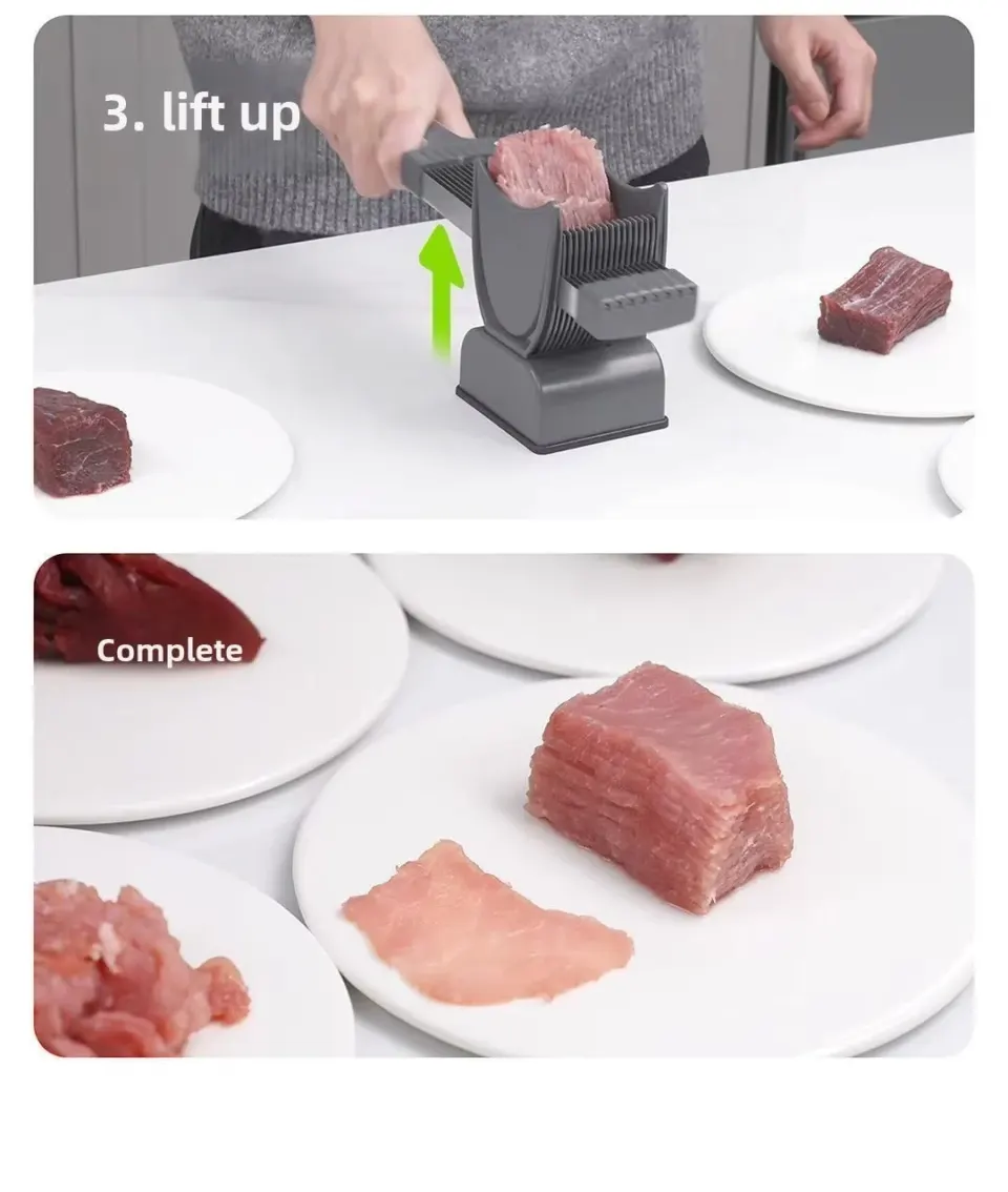 Conjunto de fatiador de carne manual e afiador de facas: Aço inoxidável, foto 7