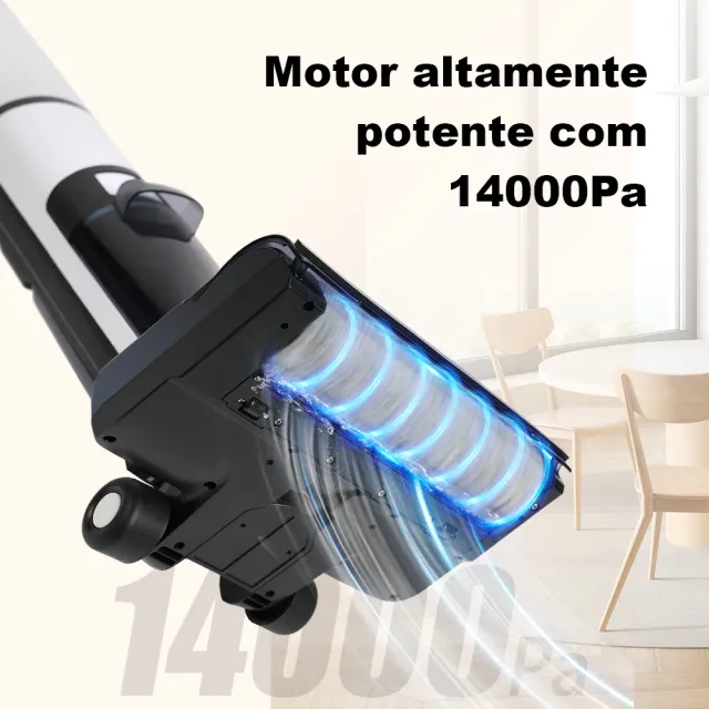 Aspirador Vertical de Pó I7 Pro - Aspira e Passa Pano Autolimpante, Sem Fio, foto 9