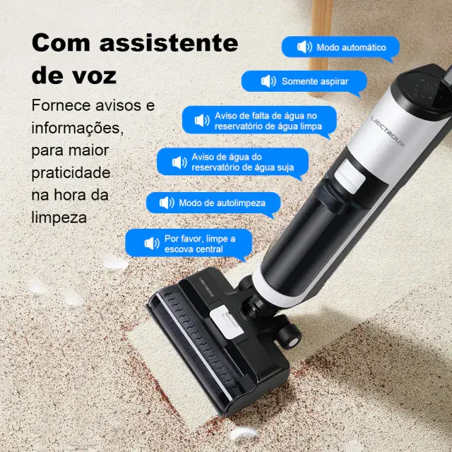 Aspirador Vertical de Pó I7 Pro - Aspira e Passa Pano Autolimpante, Sem Fio, foto 11