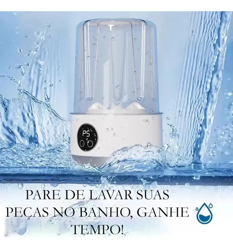 Mini Lava Roupas com Carregamento Usb Portátil aprova de água, foto 4