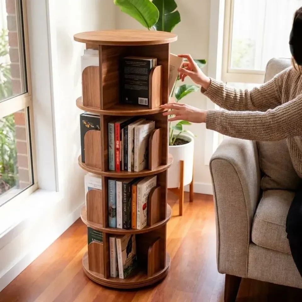 Estante Prateleira Giratória 360° para Livros, foto 3