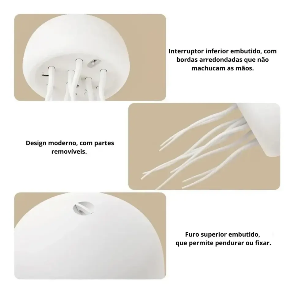 Luminária De Mesa Água-viva Led Decorativa, foto 4