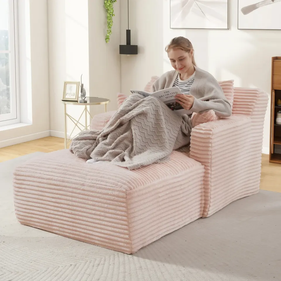 Sofá reclinável moderno com chaise longue, foto 2