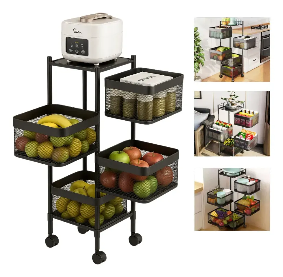 Fruteira Organizadora Articulada 4 Andares Quadrada, foto 3
