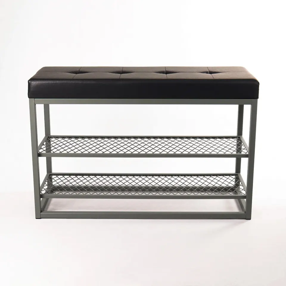 Sapateira Banco Sion Duo - Estofado Preto, foto 5