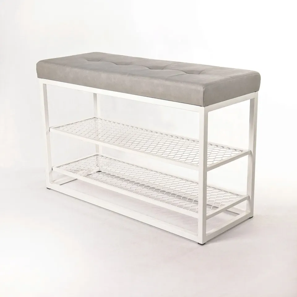 Sapateira Banco Sion Duo - Estofado Cinza, foto 11