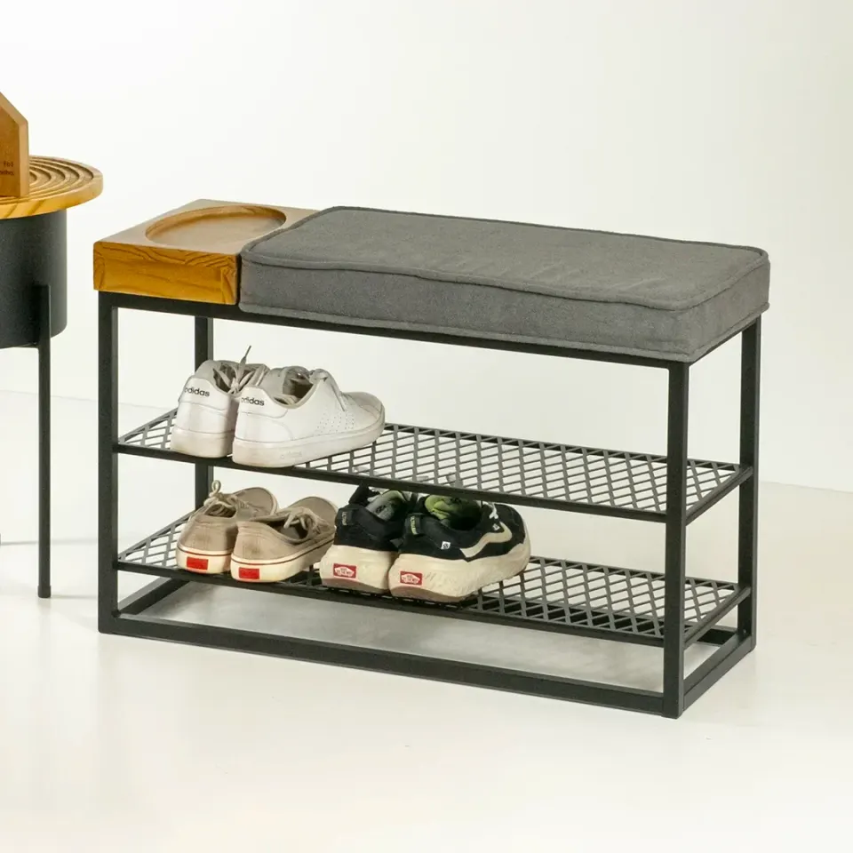 Sapateira Banco Sion Duo - Estofado Bouclé & Organizador, foto 9