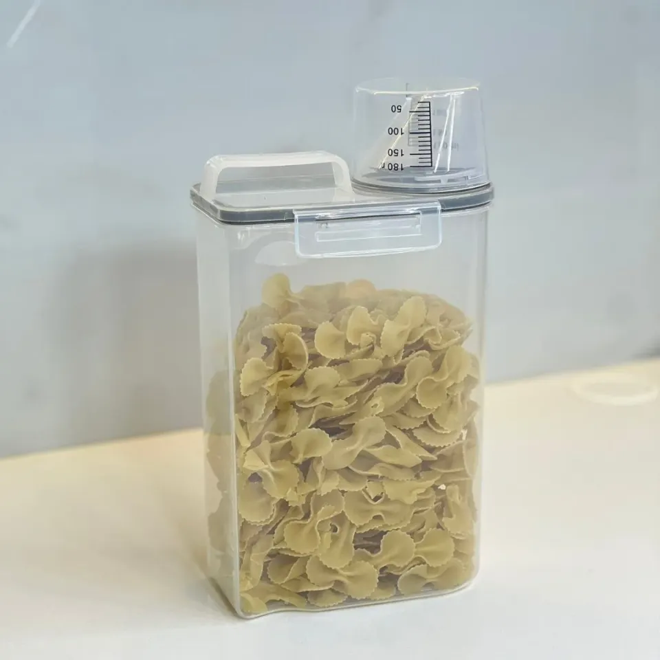 Kit 4 Potes Herméticos Porta Mantimento com Copo Medidor 2,5 Litros, foto 8